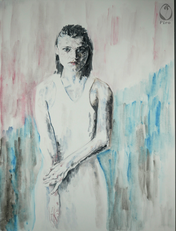 oil on paper - olio su carta di Piro